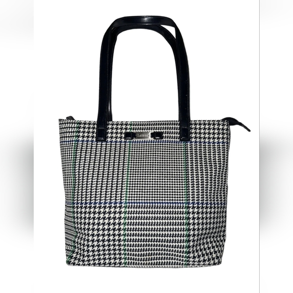 Ralph Lauren Handbags - NEW RALPH LAUREN Green Black White Houndstooth Shoulder Hobo Handbag